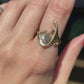Ines Crystal Teardrop Ring