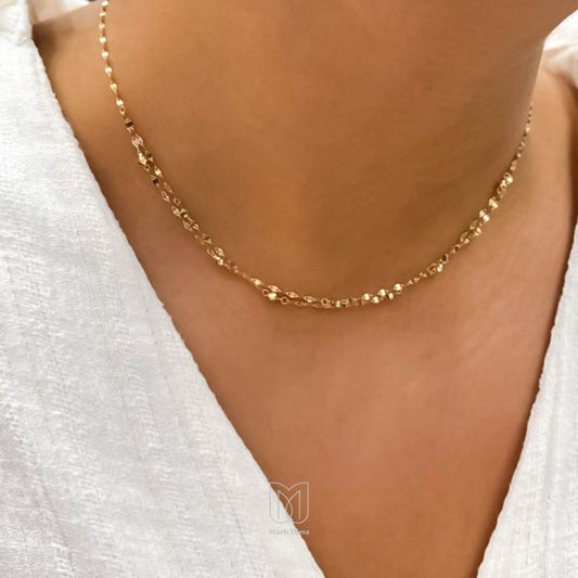Golden Gleam Beaded Layered Chain