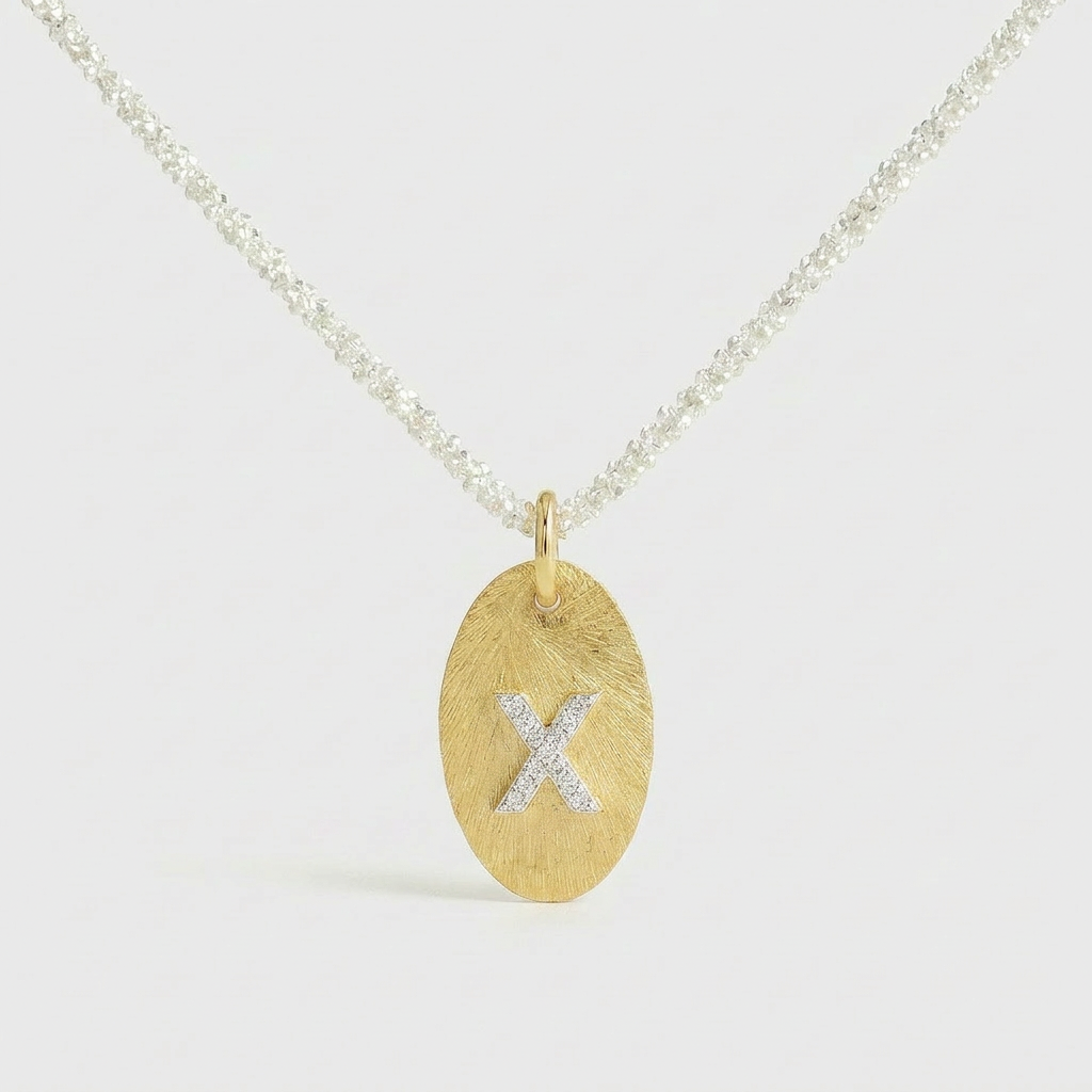 Mia Initial Coin Necklace