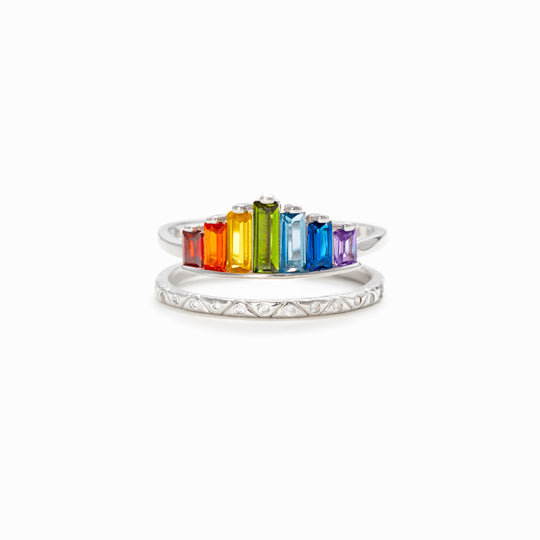 Rainbow Promise Ring - Strength Through Storms