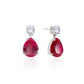 Jane Ruby 925 Silver Pendant Set