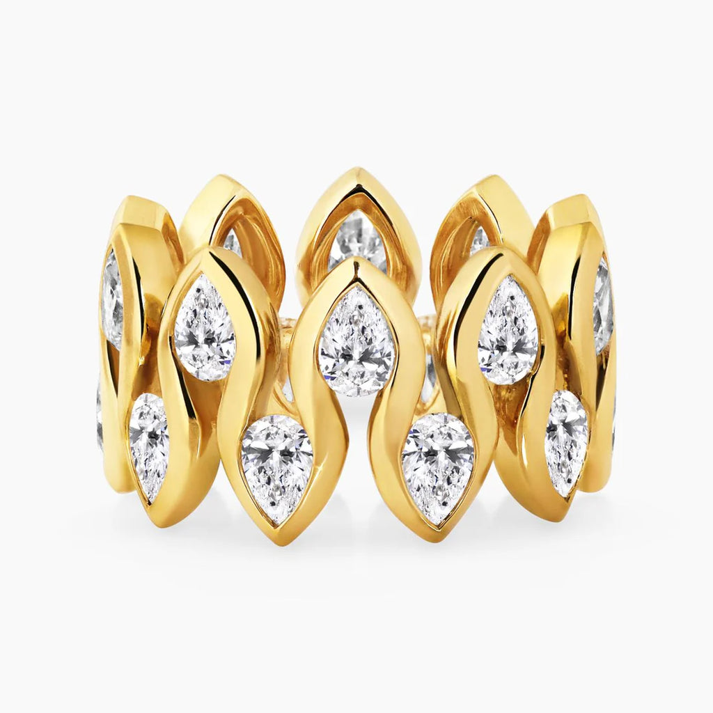 Aria Leaf Stone Ring