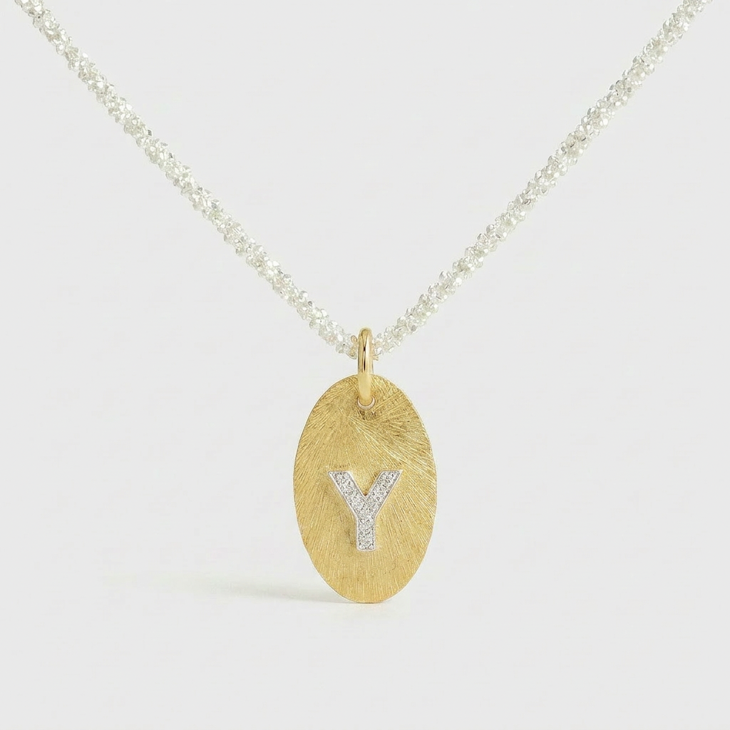 Mia Initial Coin Necklace