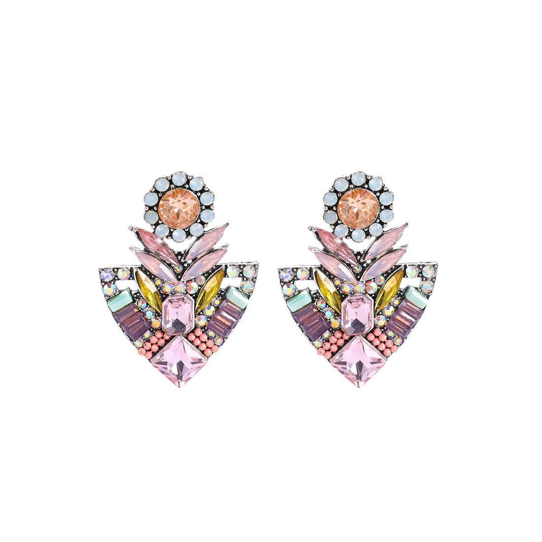 Iridesca Floral Geometry Earrings