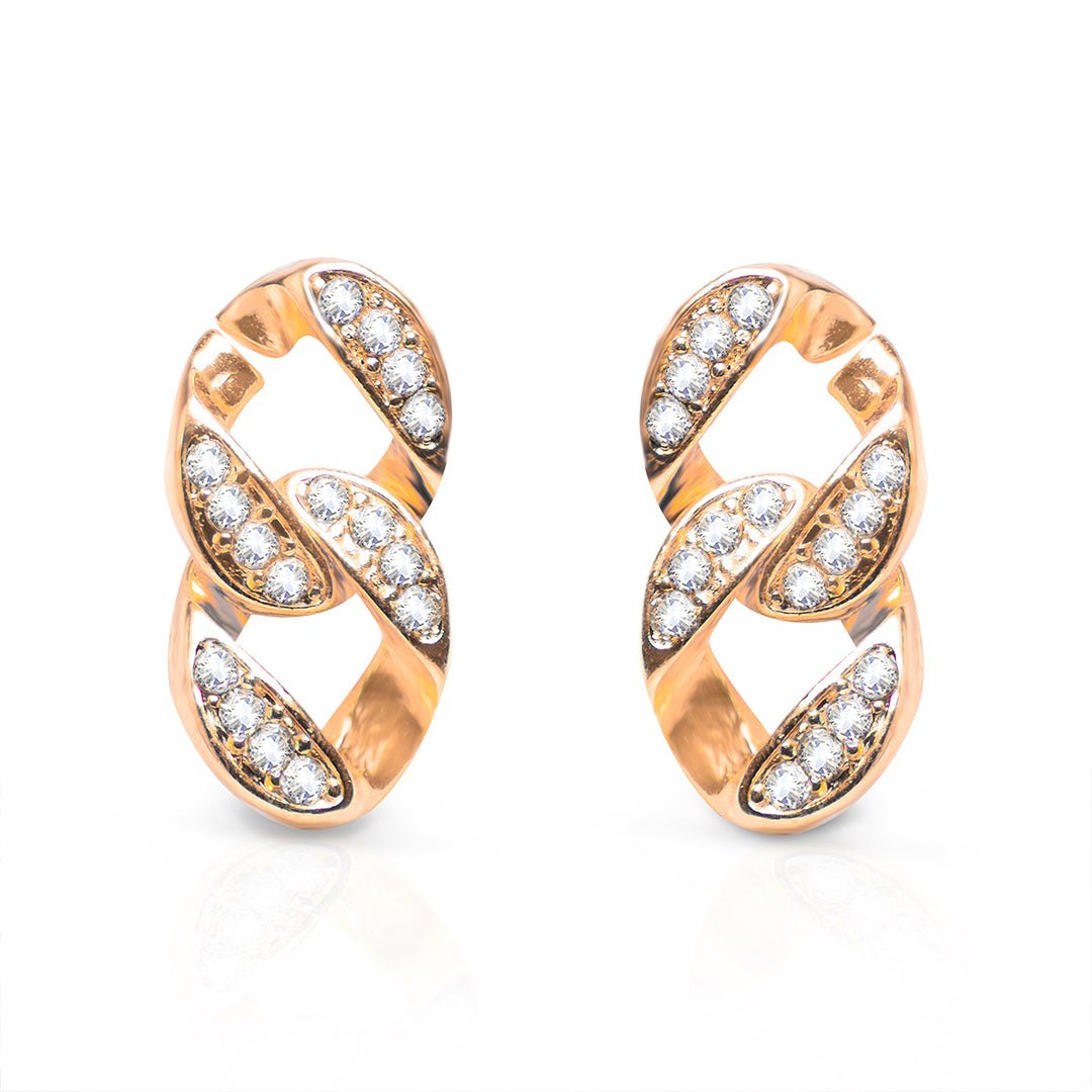Oana Cuban Link Gold Earrings