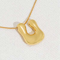 Hana's Bubble Initial Necklace