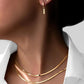 Sleek Square Link Necklace and Earring Set for Women