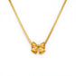 Mini Bow Herringbone Necklace in Gold