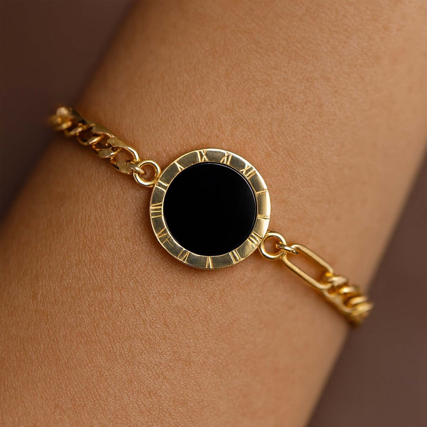Midnight Elegance 18k Gold Plated Bracelet