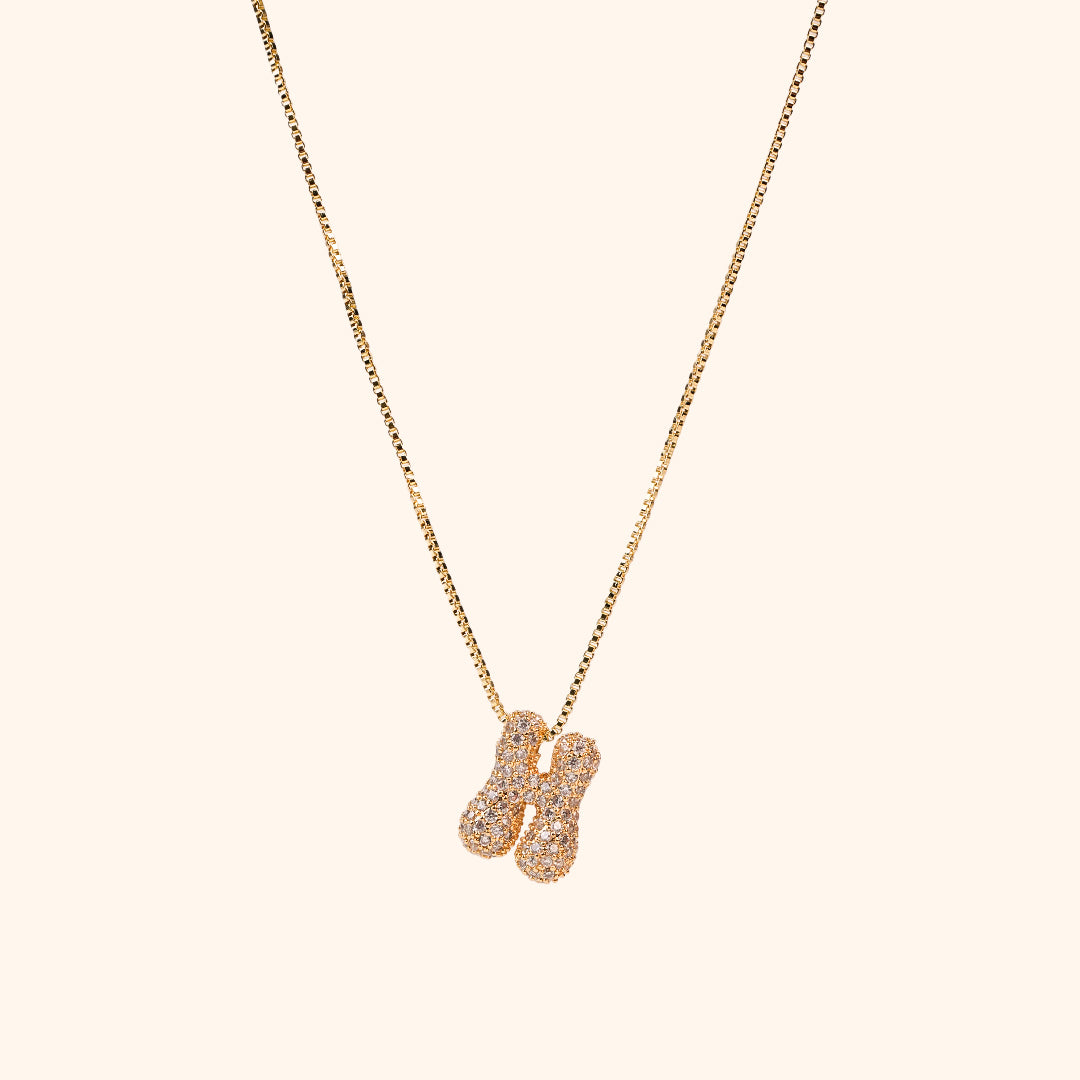 Yumi Sparkling Letter Necklace