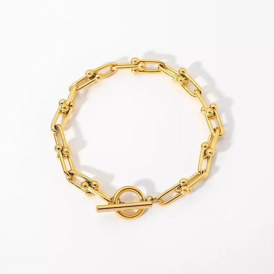 Gold Link Chain Bracelet