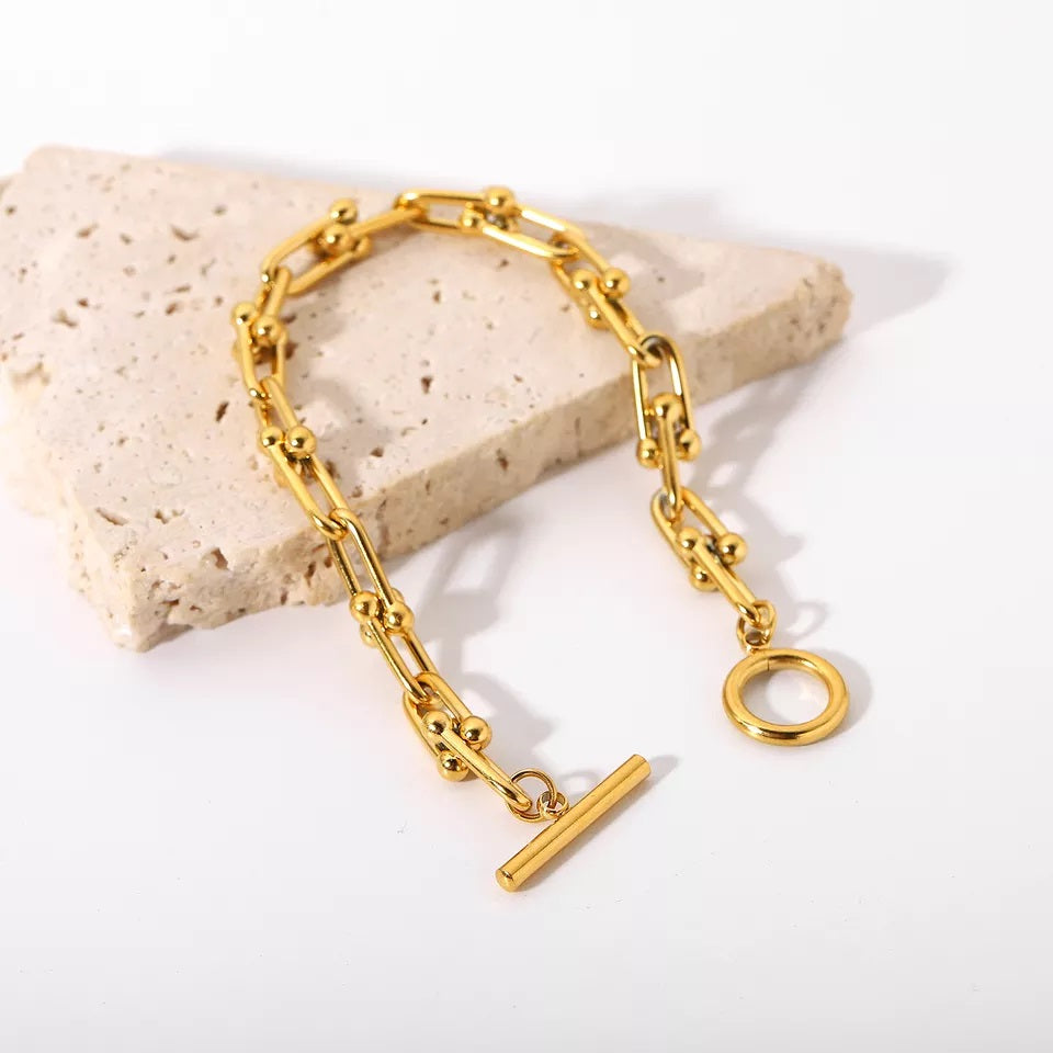 Gold Link Chain Bracelet